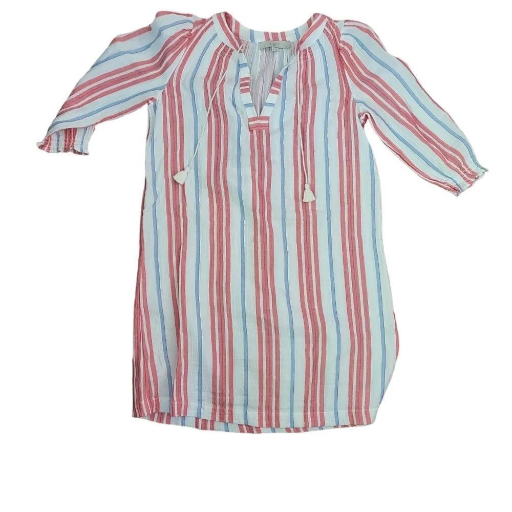 💕Loft‎ Striped cover up Womens Size S